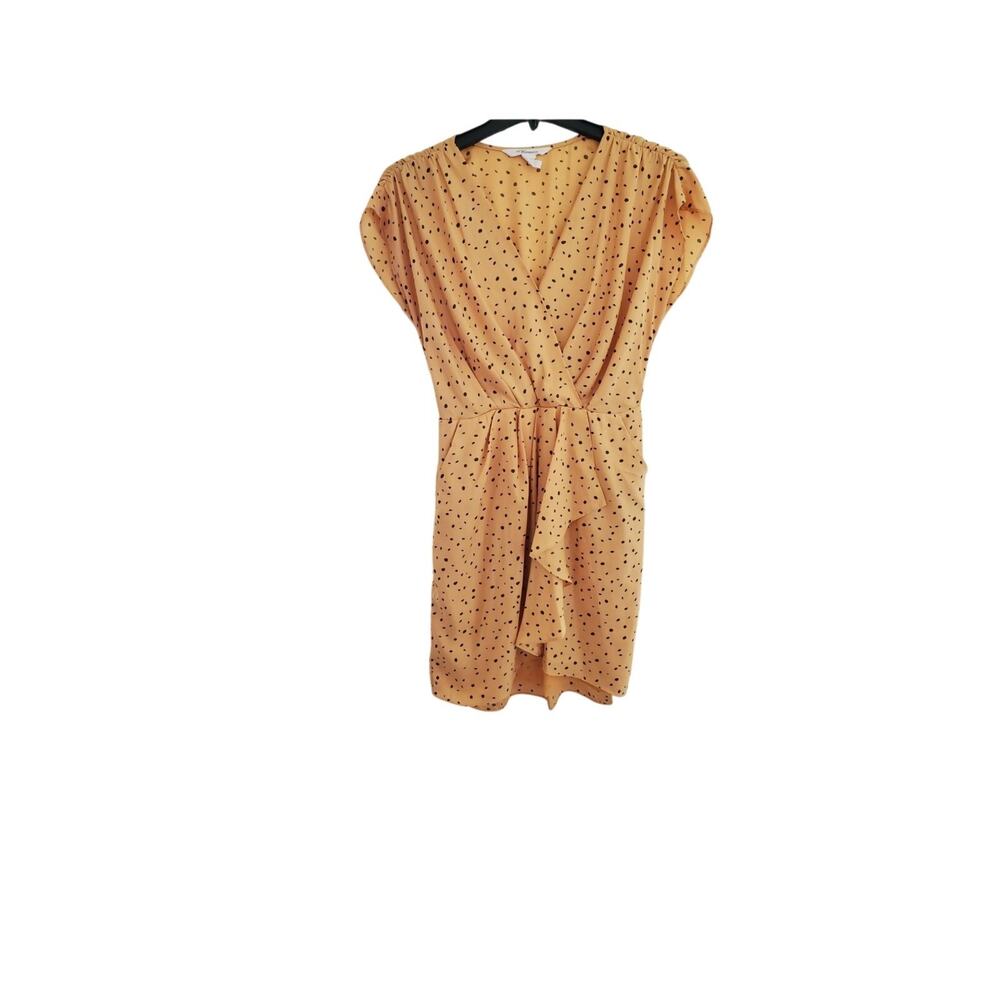 BCBG Layana Dress XS Cinnamon Brown Lace V Neck Mini Dress Boho Granola Hippie